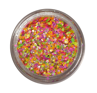 Zdobení na nehty - Fluo Neon glitter pihy color mix