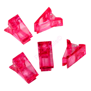 Klipsa (klip) růžová na dual formy / na polygel 1ks