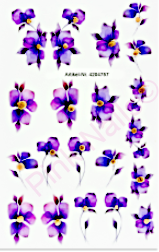 Vodolepky Flowers aquarelle 140 se zlatým středem Německo