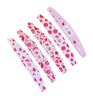 Pilník na nehty Half moon sweet valentyne 100/180 kolekce 5ks